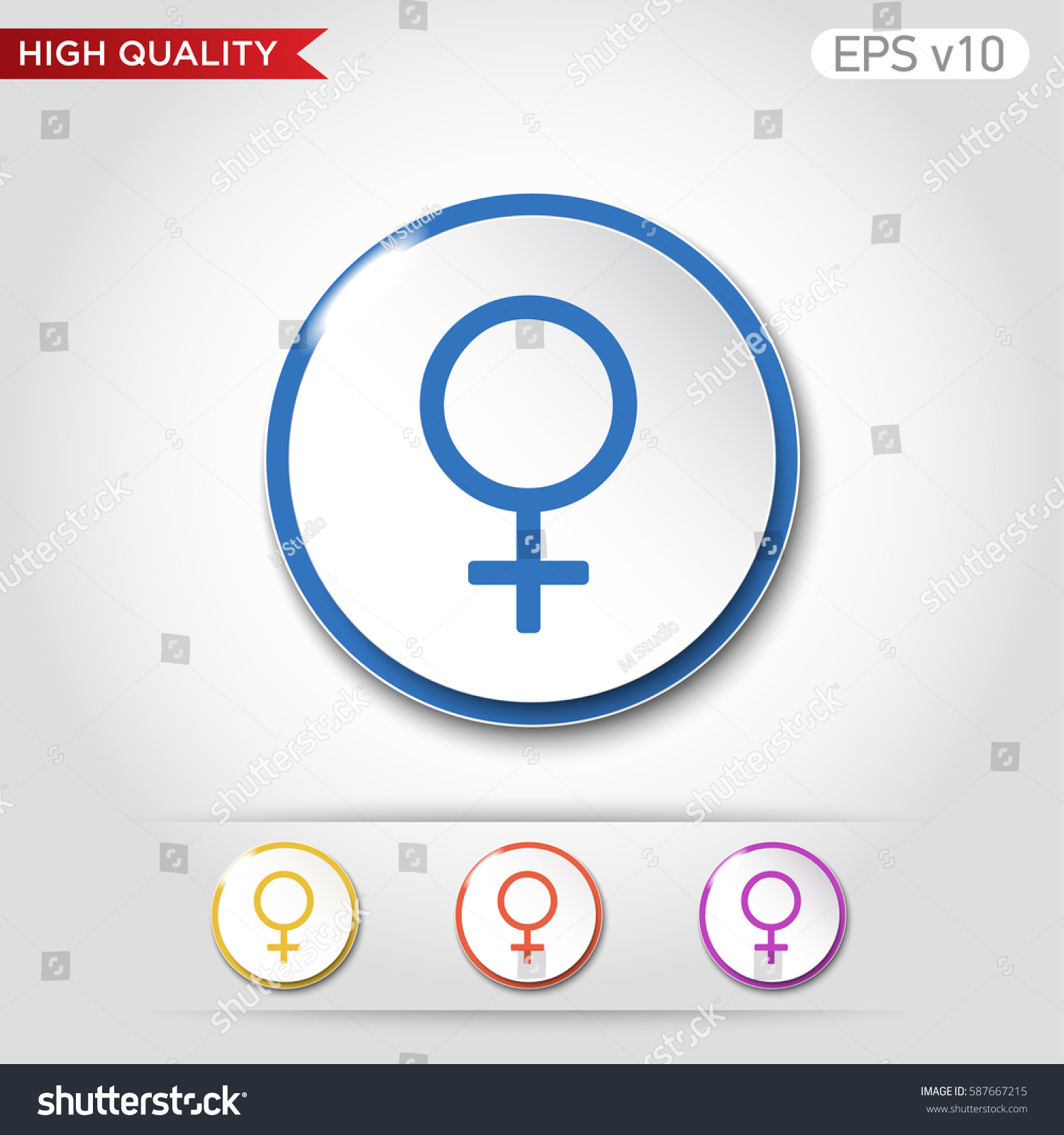 Sex Icon Button With Sex Icon Modern Ui Vector Royalty Free Stock