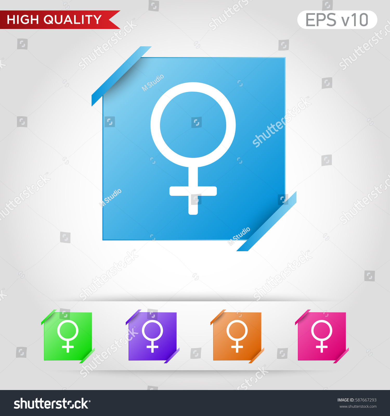 Sex Icon Button With Sex Icon Modern Ui Vector Royalty Free Stock