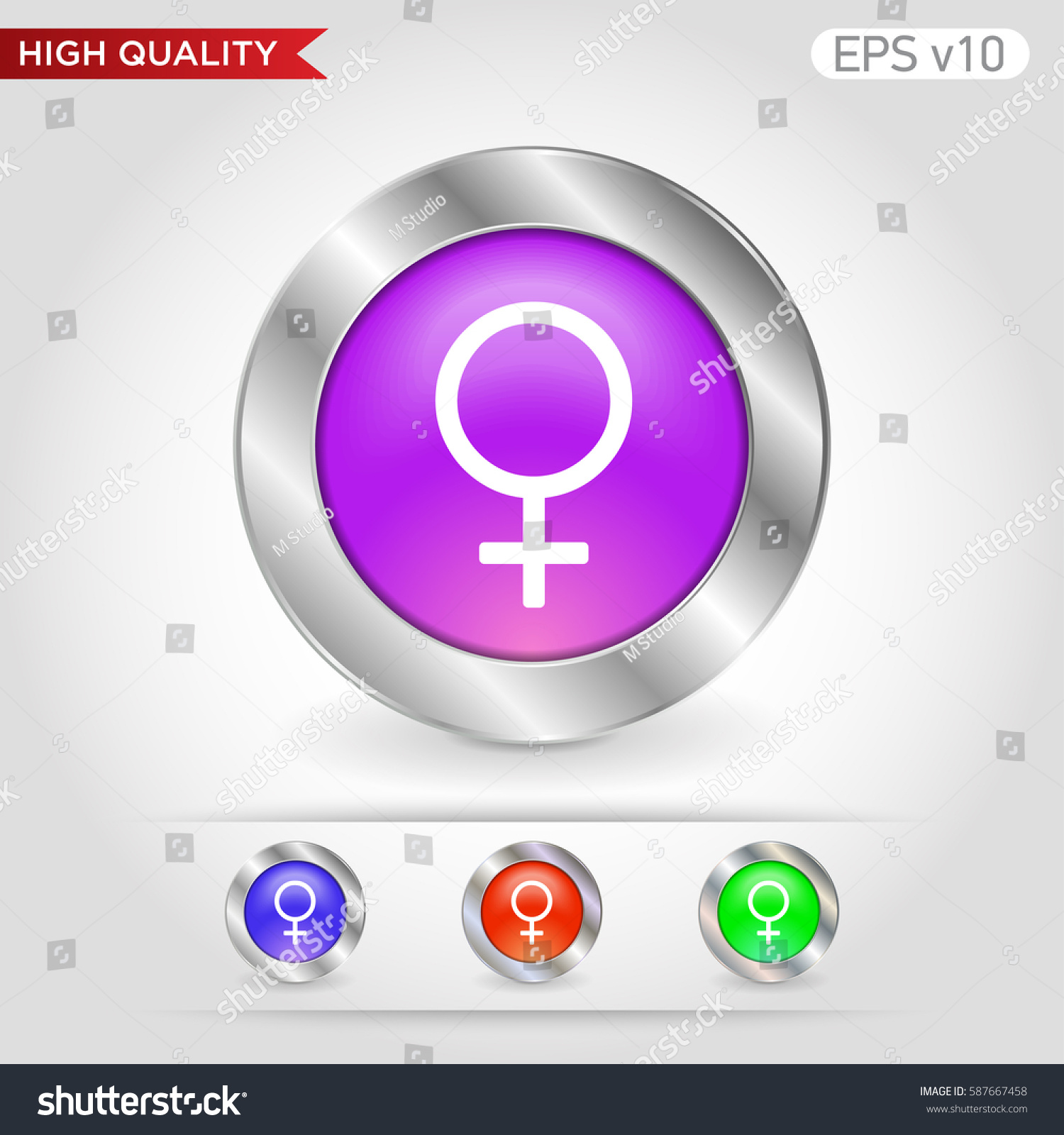 Sex Icon Button With Sex Icon Modern Ui Vector Royalty Free Stock