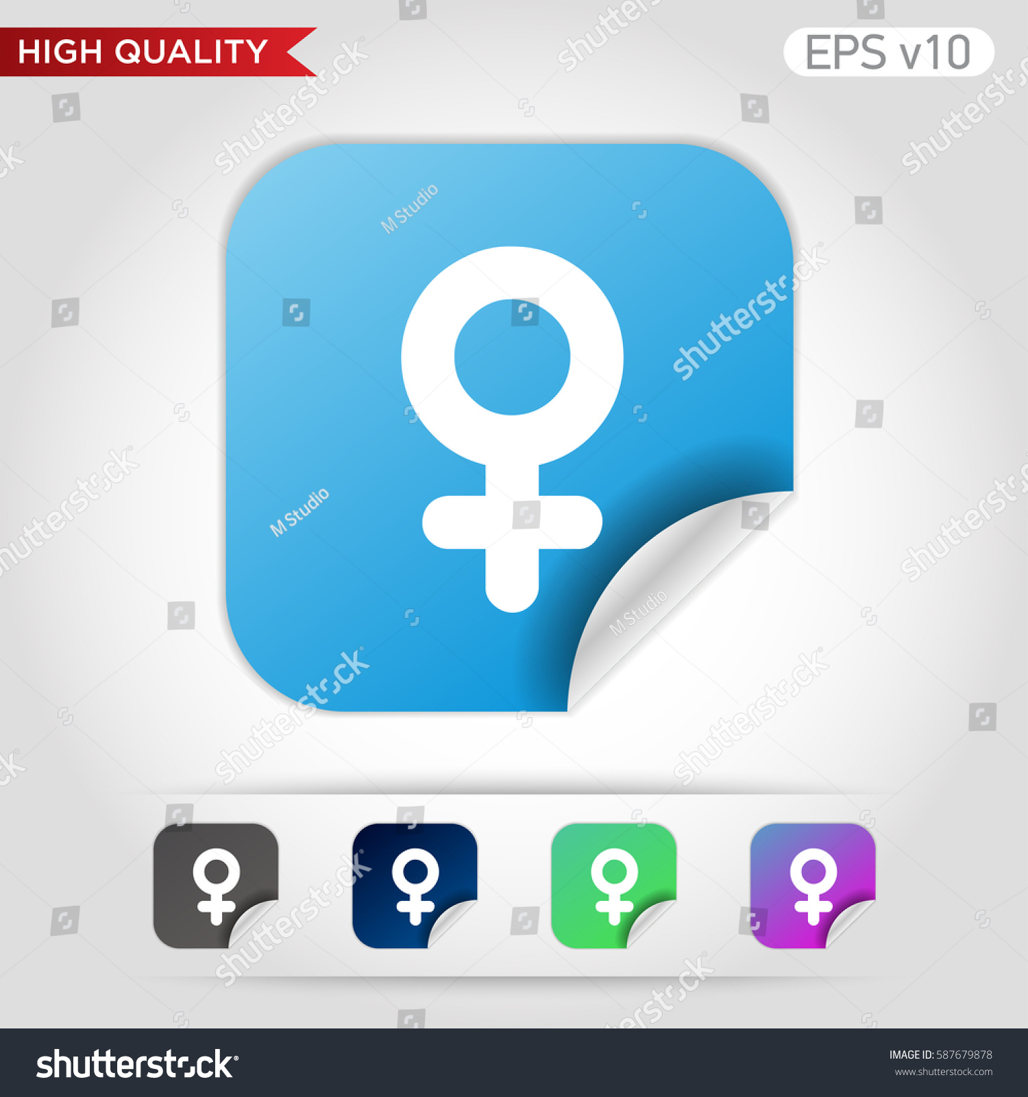 Sex Icon Button With Sex Icon Modern Ui Vector Royalty Free Stock Vector 587679878 