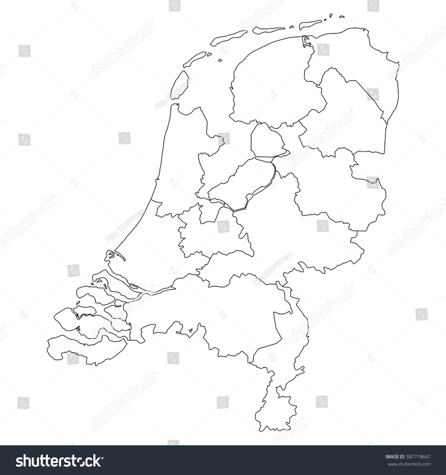 High detailed vector map with counties/regions - Royalty Free Stock ...