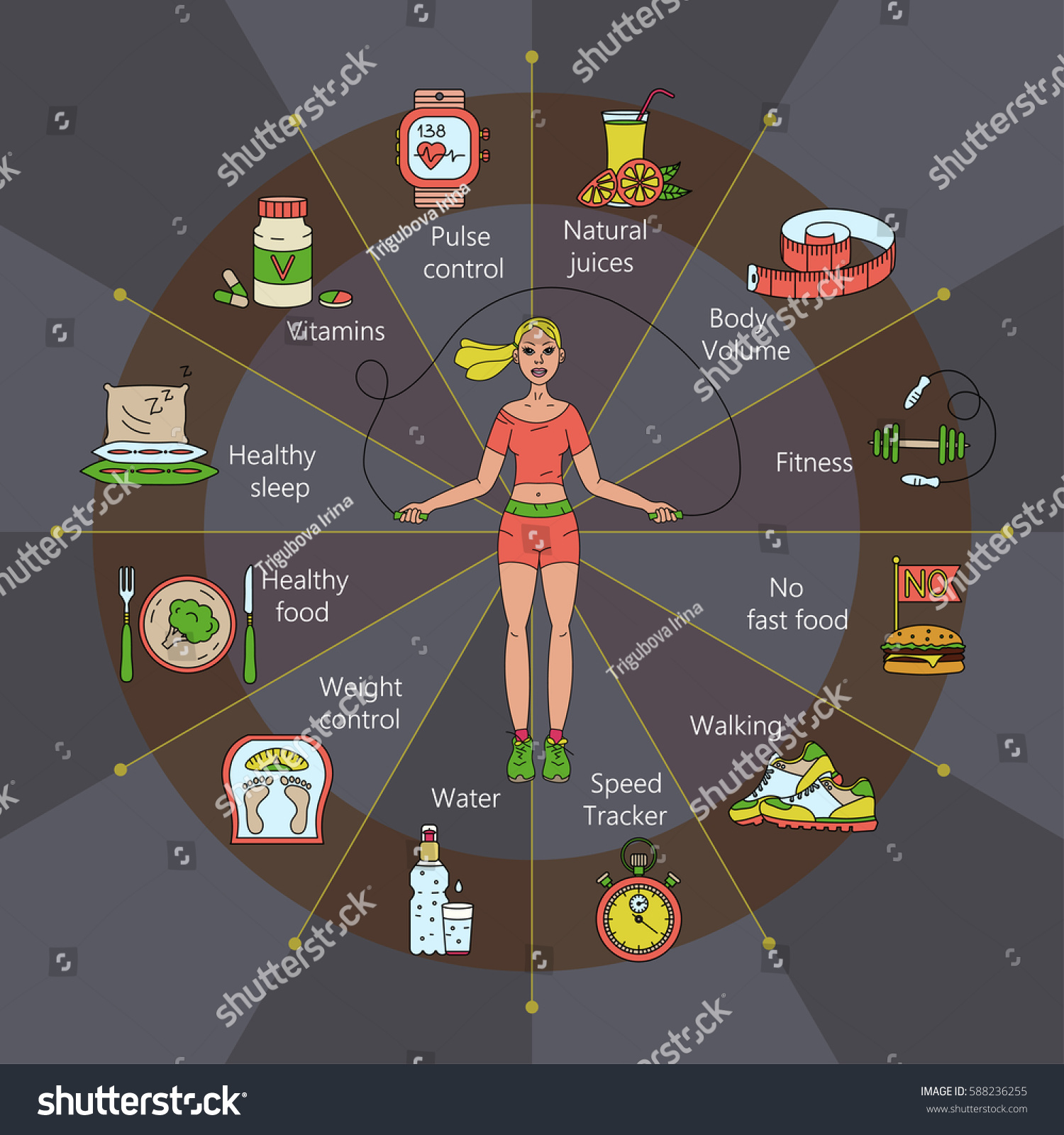 Weight Loss, Diet Infographics. Fitness And - Royalty Free Stock Vector ...