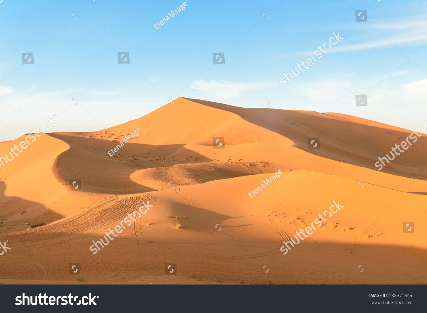 Erg Chebbi Sand dunes in Sahara Desert near Merzouga, Morocco #588371849
