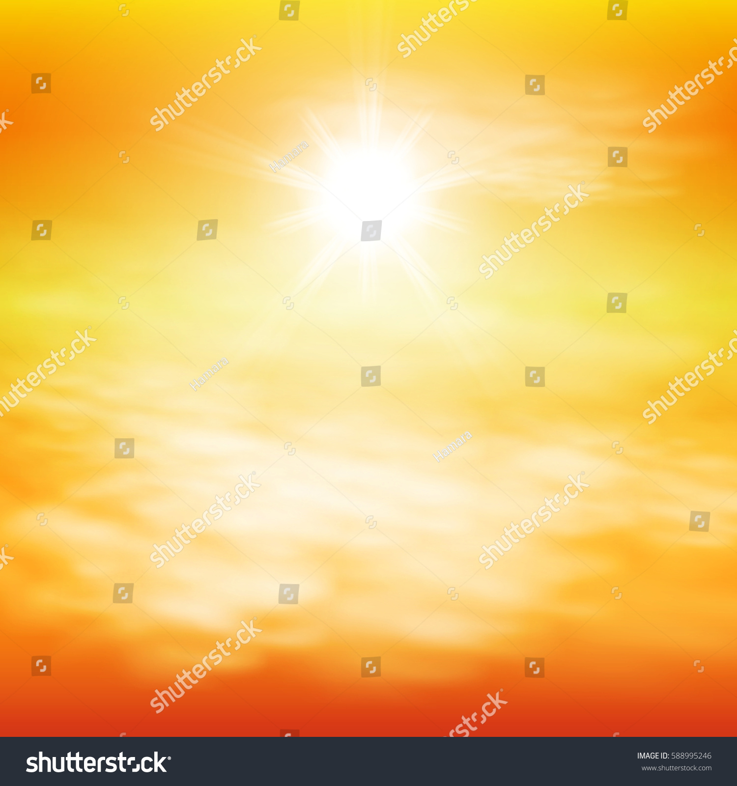 Sunny day background. Sunset time. EPS10 vector. #588995246