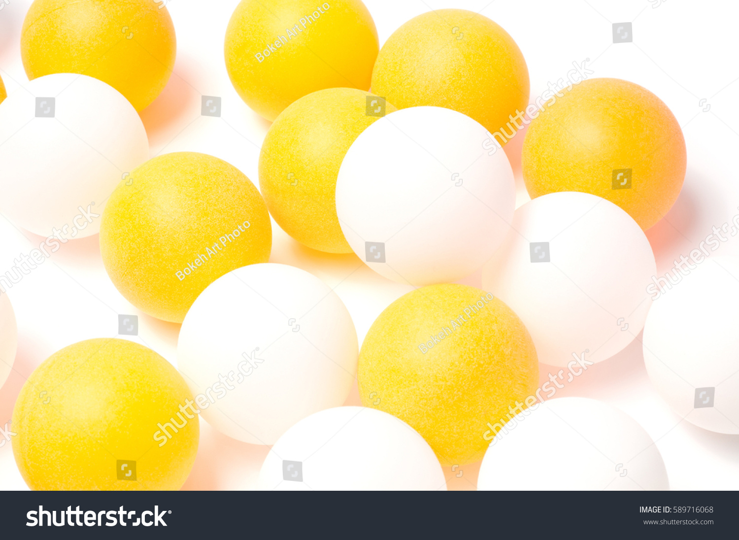 Ping pong balls for table tennis close-up #589716068