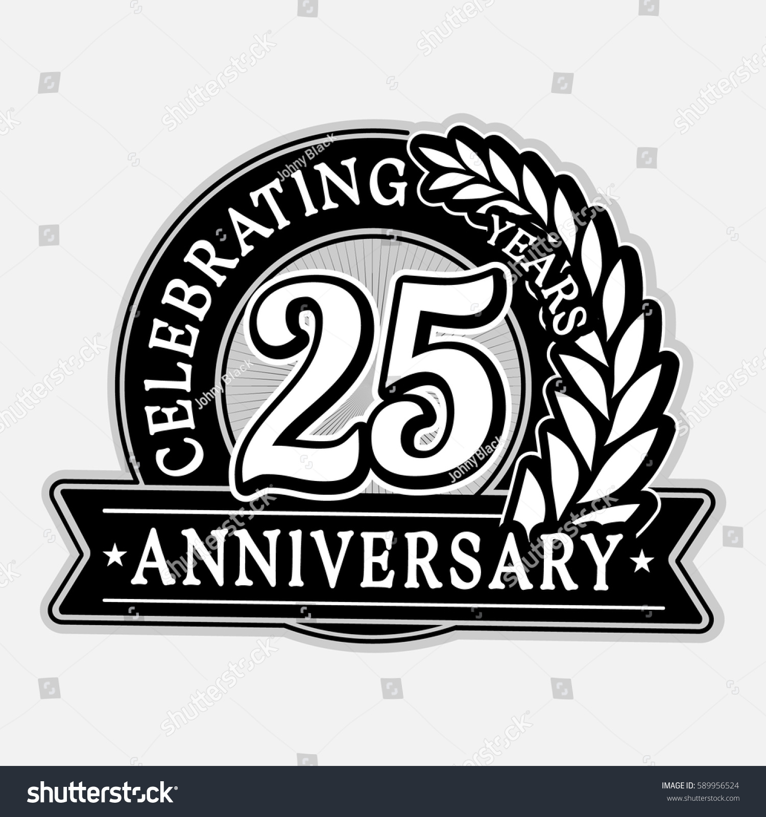 25 years anniversary logo template. Vector and - Royalty Free Stock ...