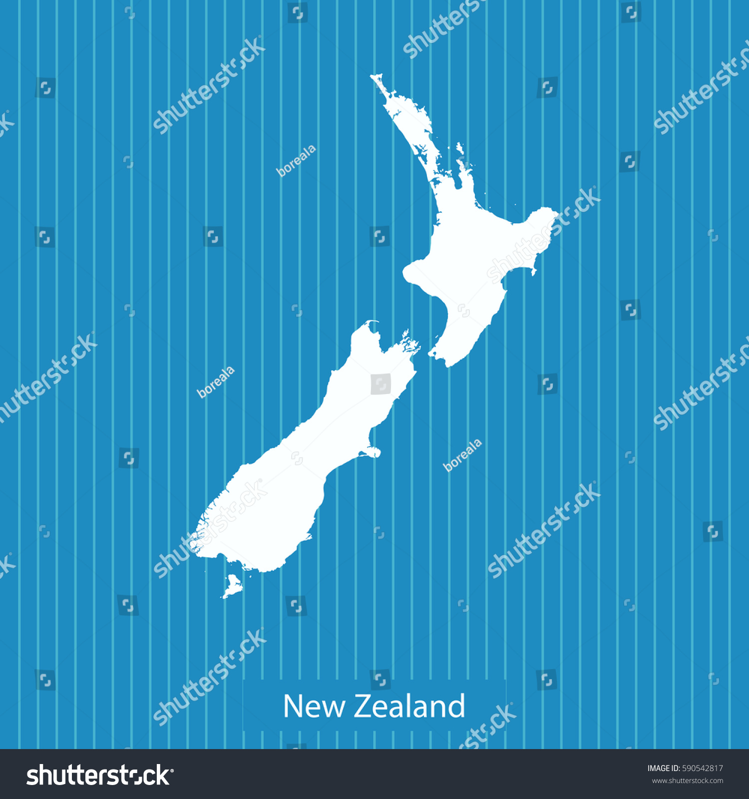 map of New Zealand - Royalty Free Stock Vector 590542817 - Avopix.com