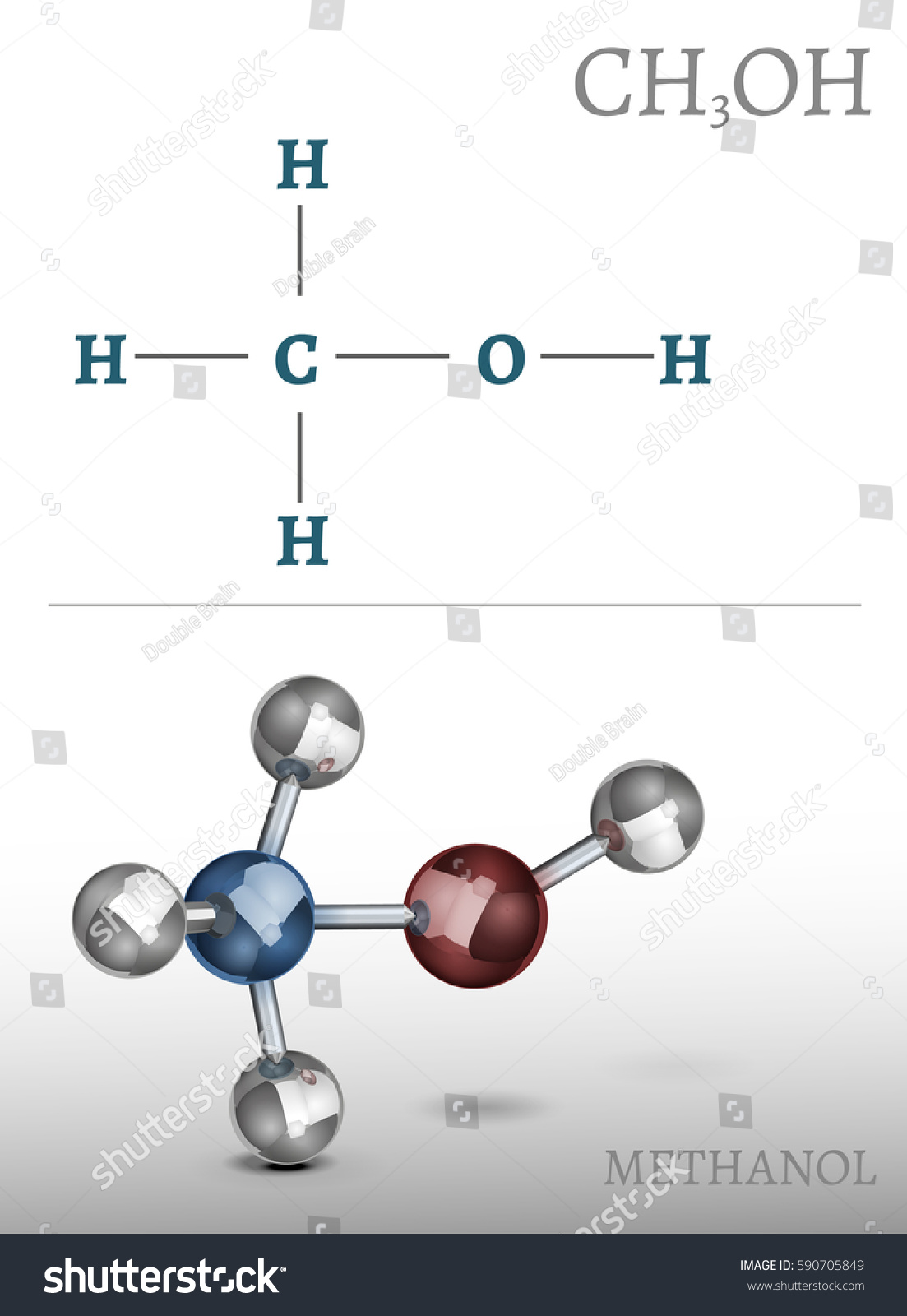 Methanol Molecule Image Beautiful Vector Royalty Free Stock Vector 590705849 5706