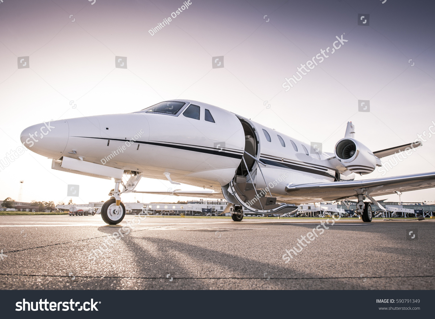 Luxury business jet ready for boarding #590791349