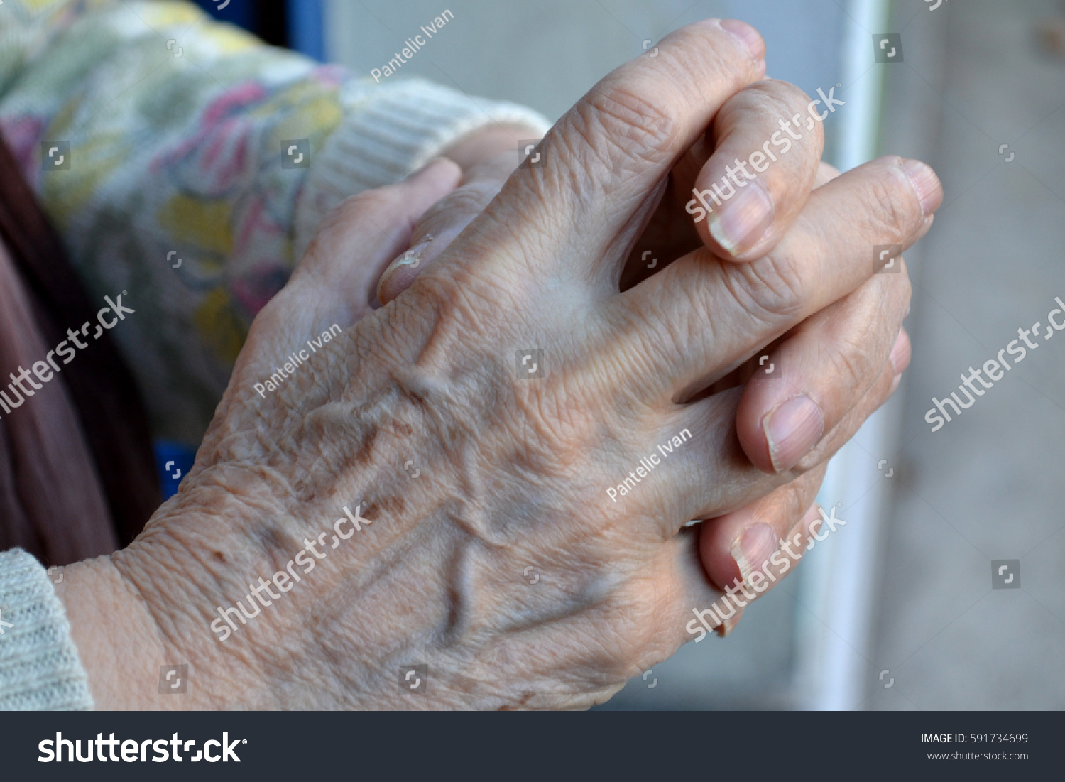 
senior nursing hand close up #591734699