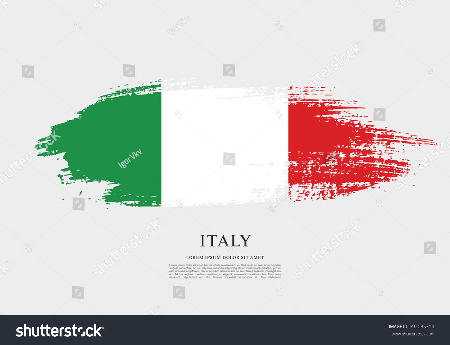 Flag of Italy, brush stroke background #592035314