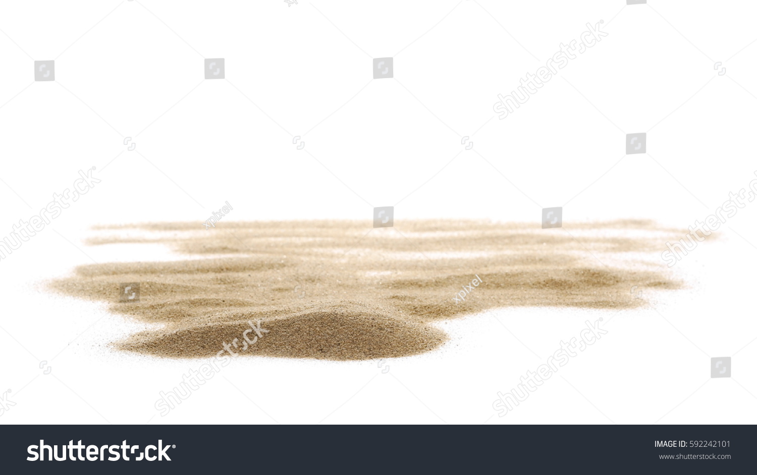 pile desert sand isolated on white background #592242101