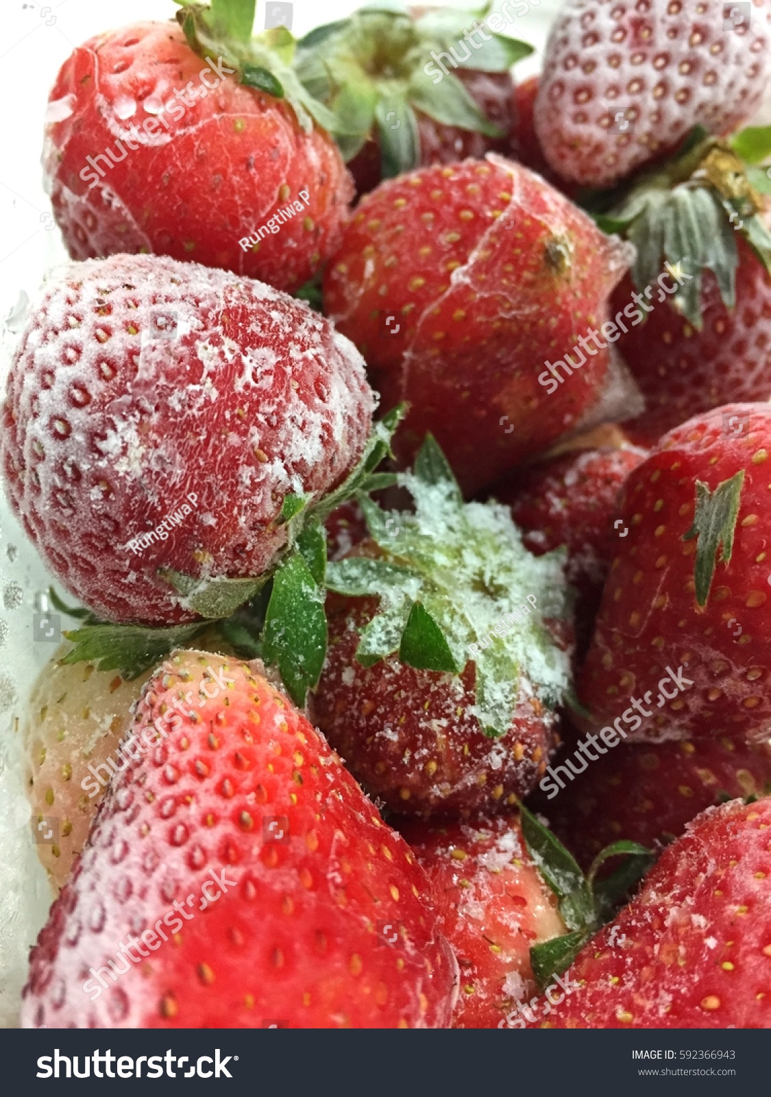 Frozen Strawberries #592366943
