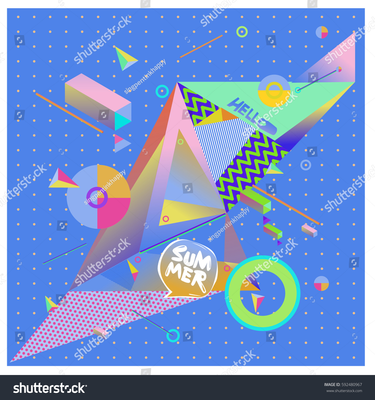 Vector of triangle geometric 3d forms. Modern - Royalty Free Stock ...