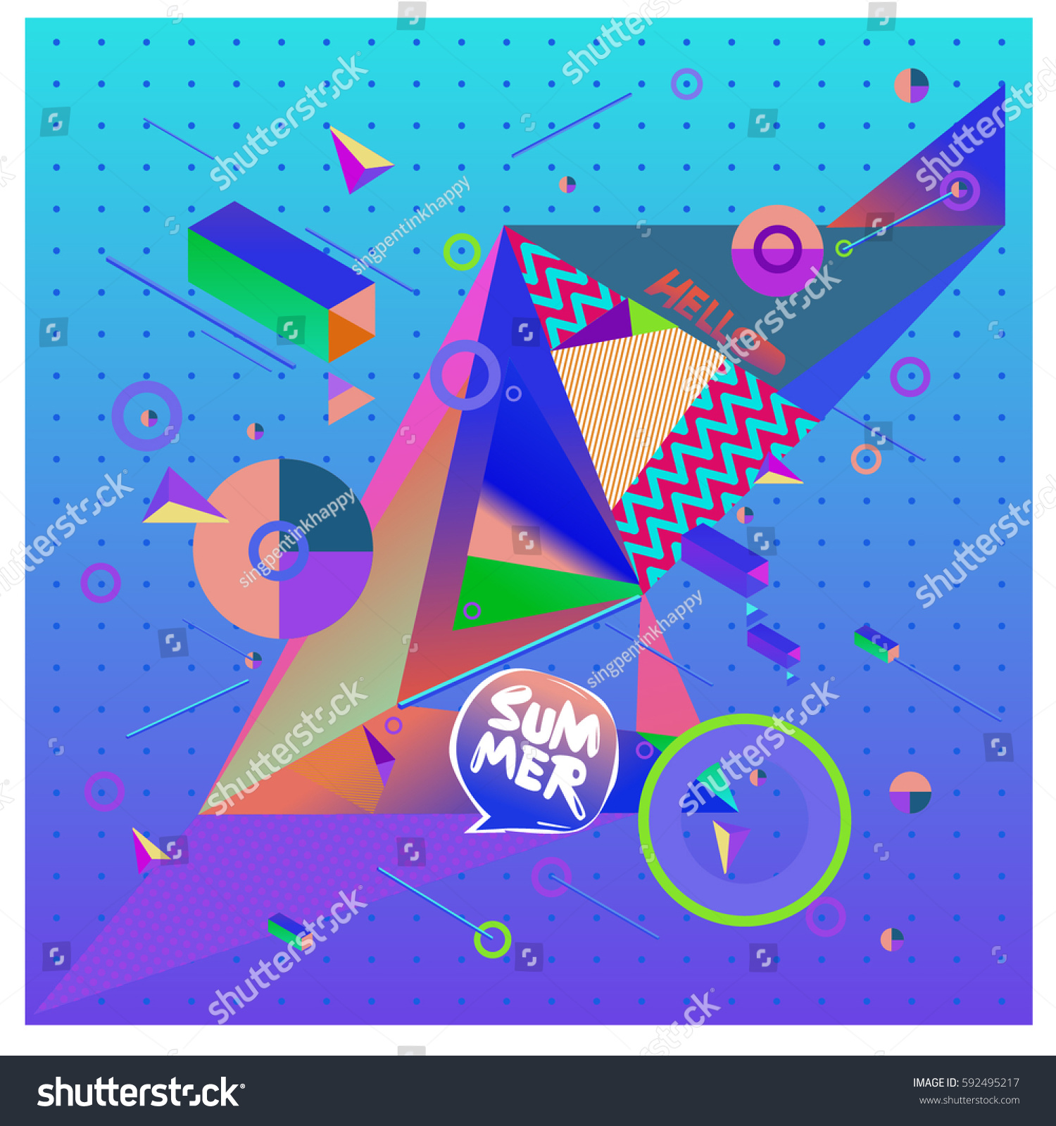 Vector of triangle geometric 3d forms. Modern - Royalty Free Stock ...