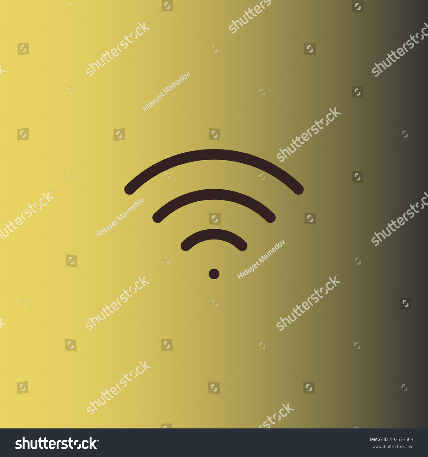 Wifi icon. Wireless sign vector #592574603