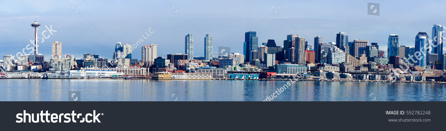 Seattle Skyline Panoramic #592782248