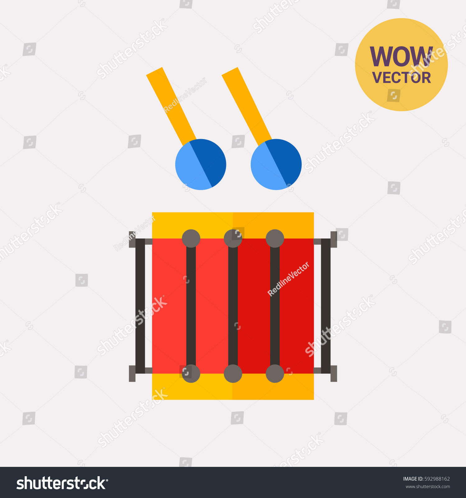 Brazilian samba batucada drum icon - Royalty Free Stock Vector ...