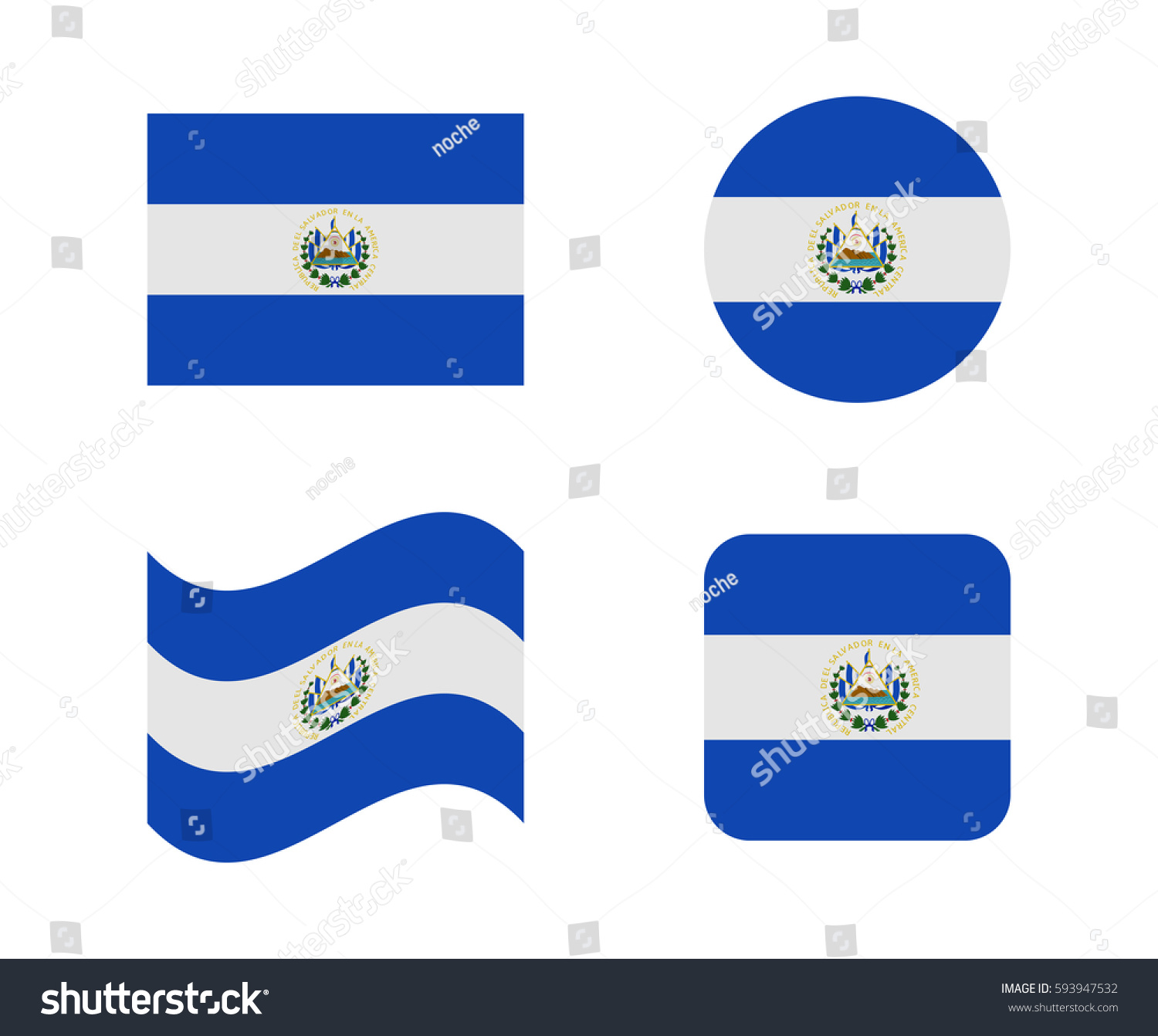 set-4-flags-of-el-salvador-royalty-free-stock-vector-593947532