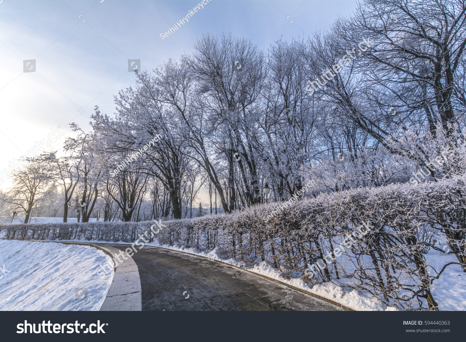 Winter park in Kiev #594440363