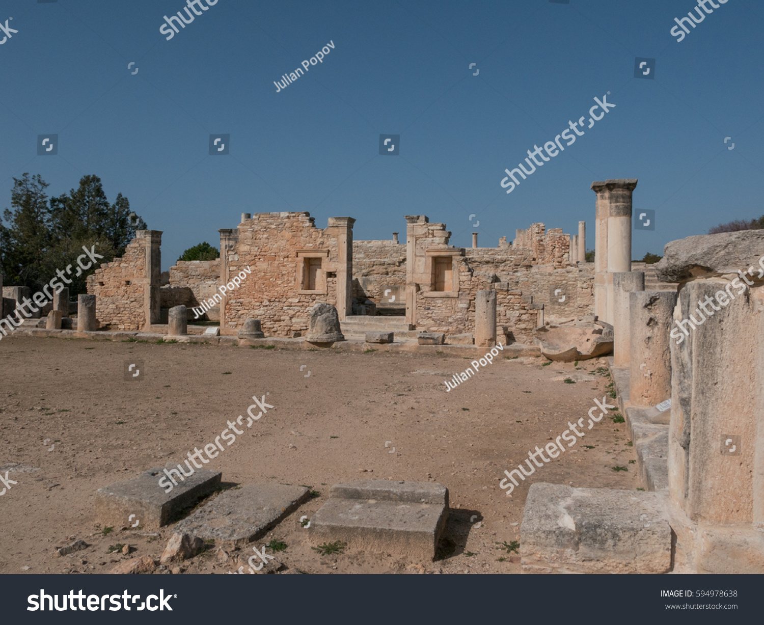 Ruins of the ancient Apollo Hylates sanctuary and temple, Cyprus
 #594978638