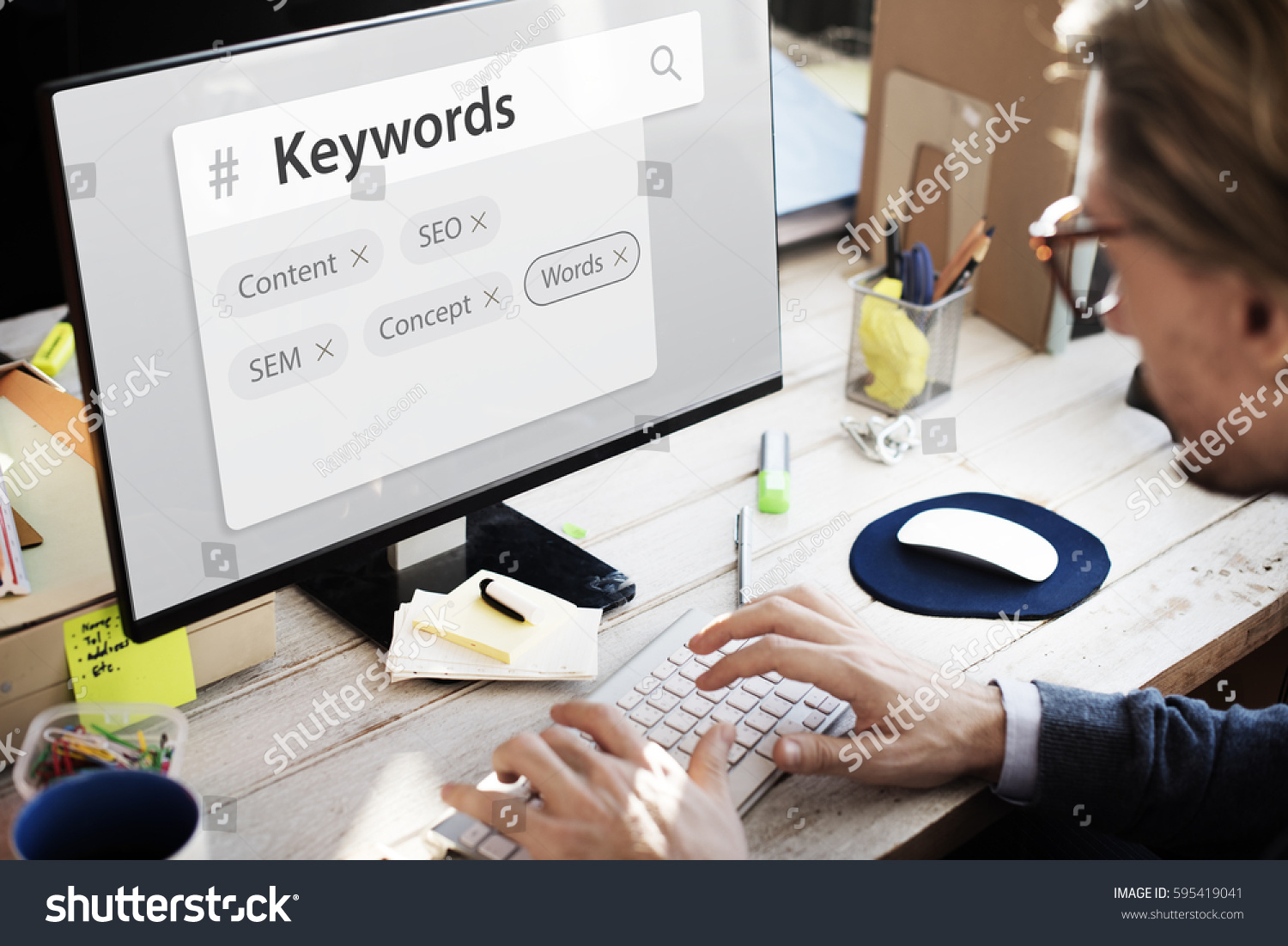 Keyword seo content website tags search #595419041