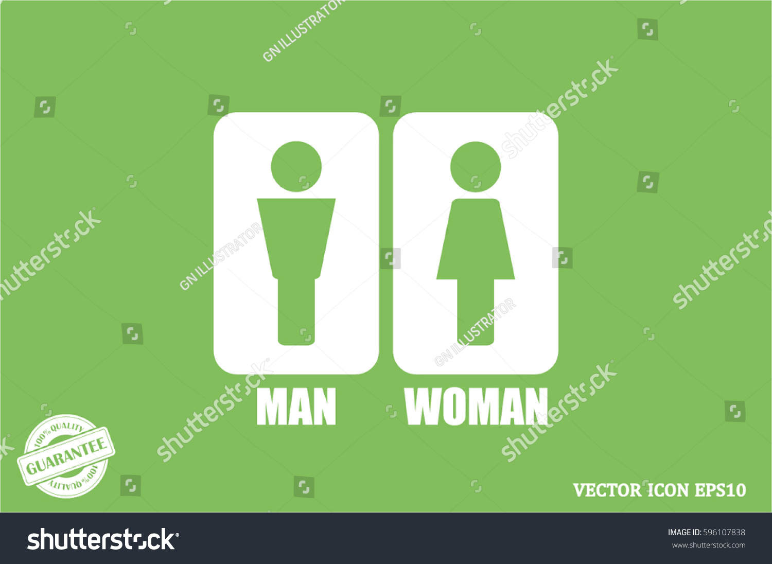 Man and Woman Icon Vector #596107838