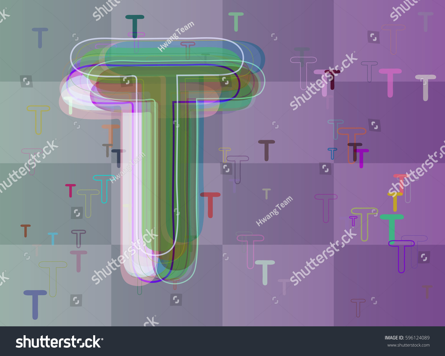 Alphabet T pattern template - Royalty Free Stock Vector 596124089 ...