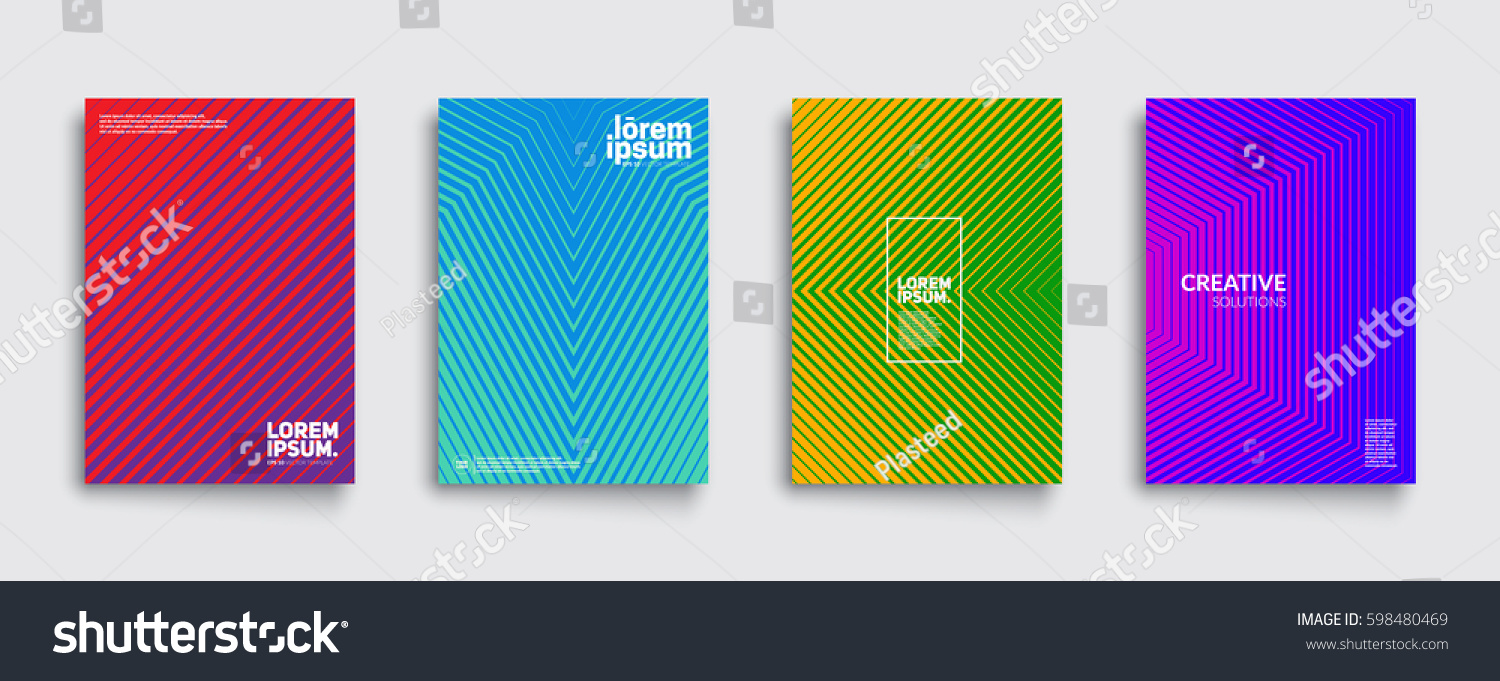 Minimal covers design. Cool halftone gradients. Future geometric template. Eps10 vector. #598480469
