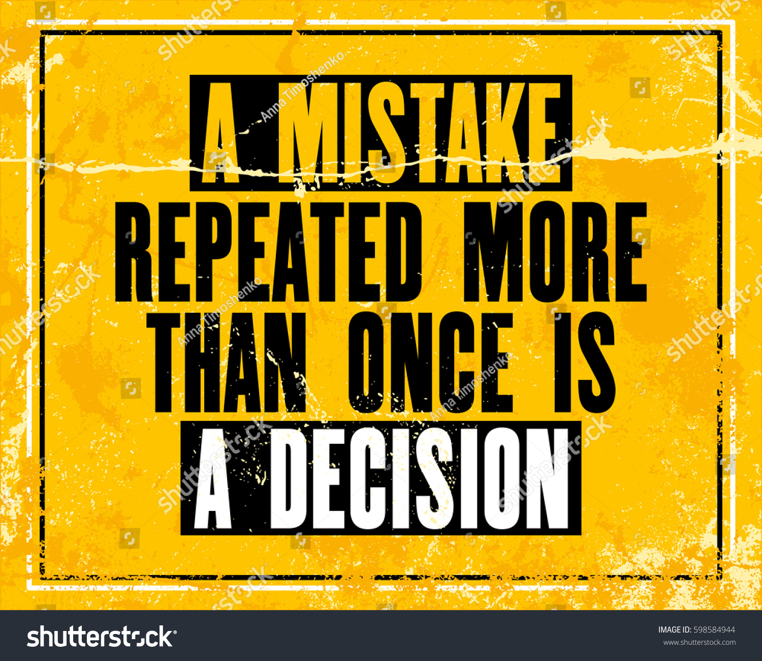 Inspiring motivation quote with text A Mistake - Royalty Free Stock ...