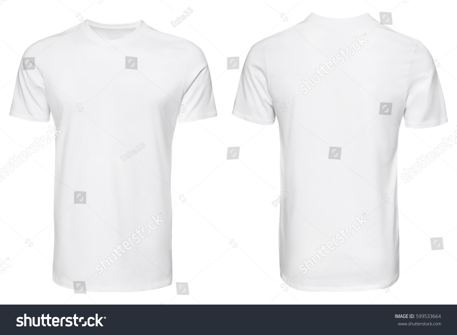 white t-shirt, clothes on isolated white background #599533664