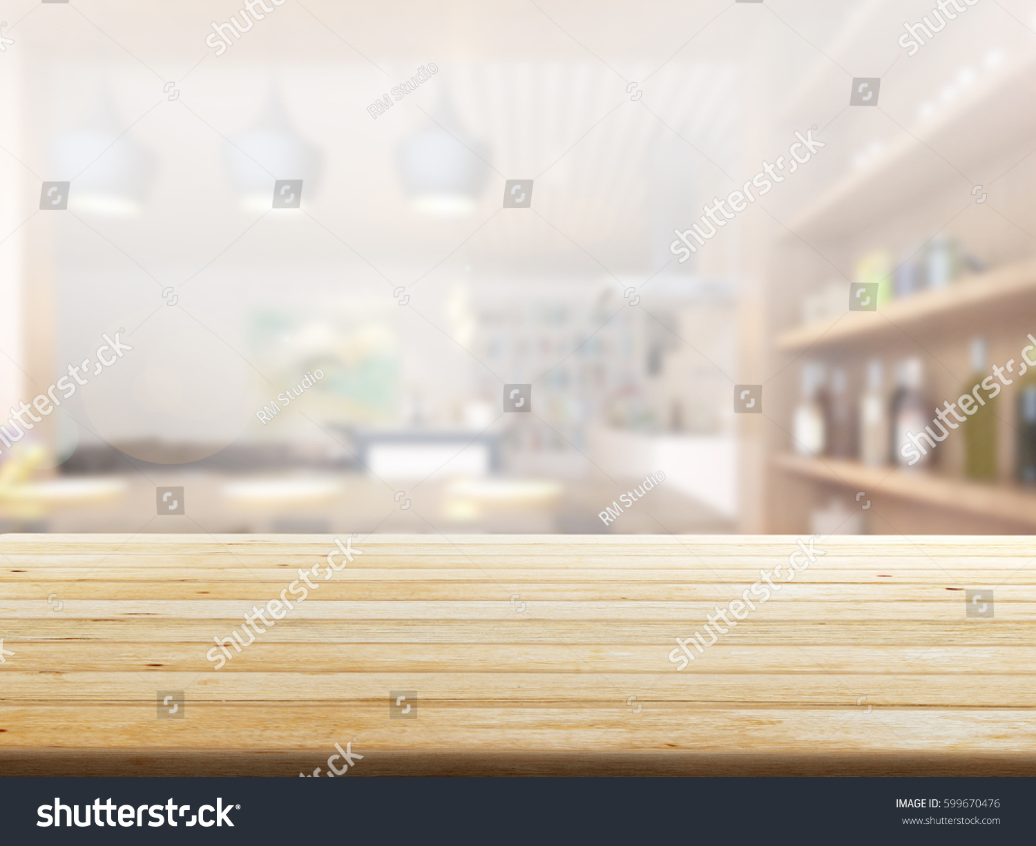 closeup top wood table with Blur Background #599670476