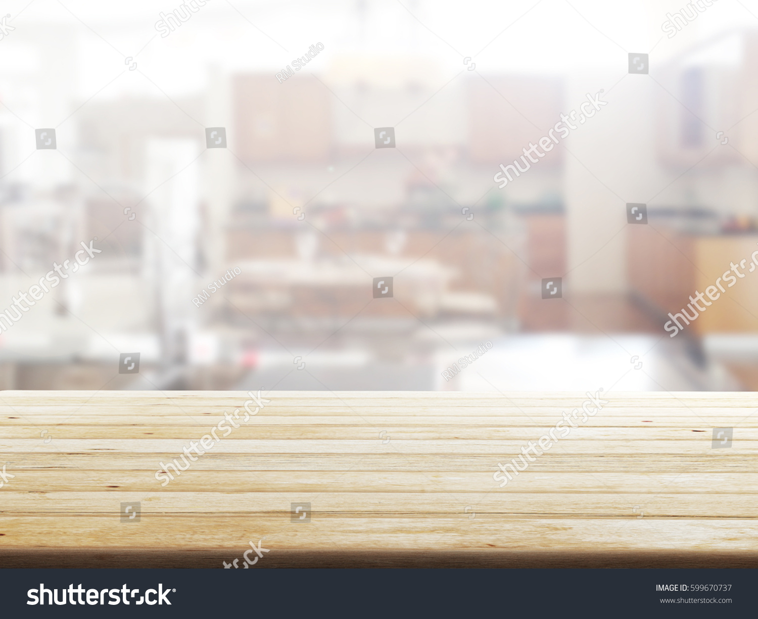 closeup top wood table with Blur Background #599670737
