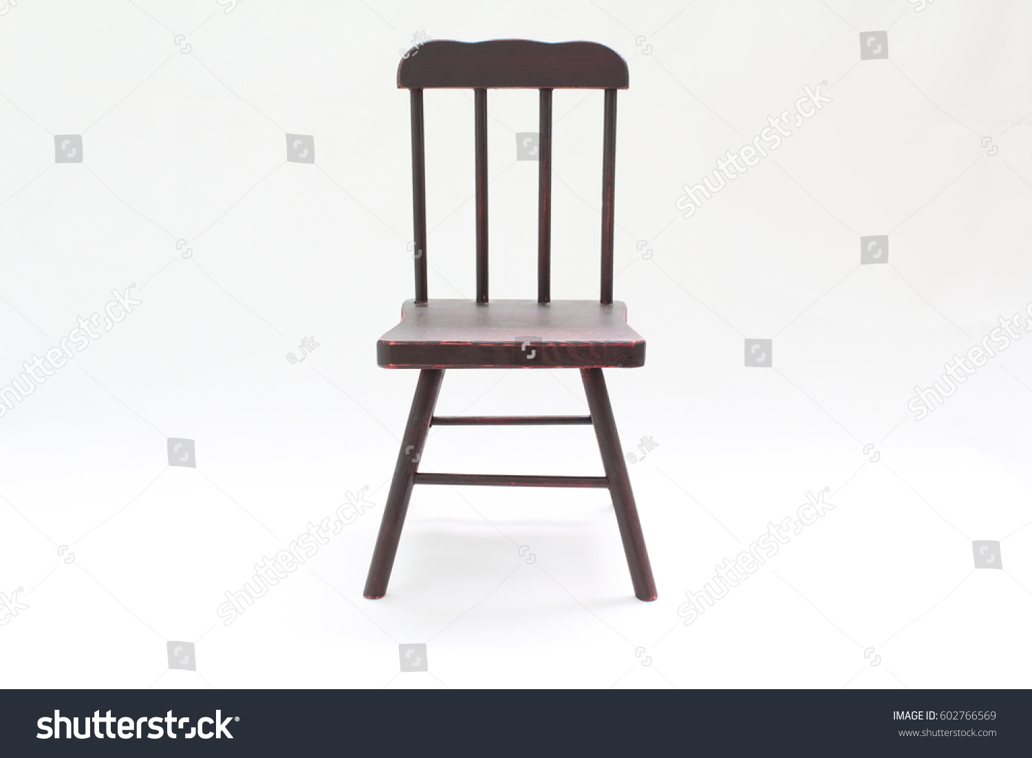 Miniature antique wooden chair #602766569