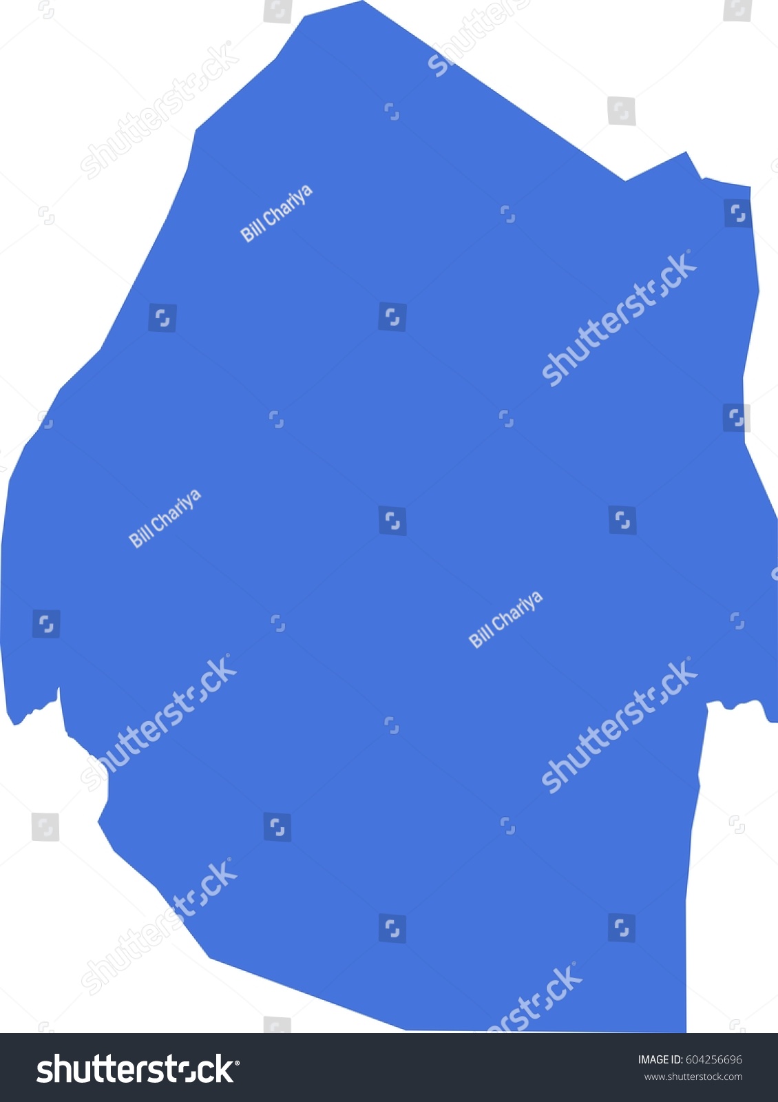  Swaziland vector blue map #604256696