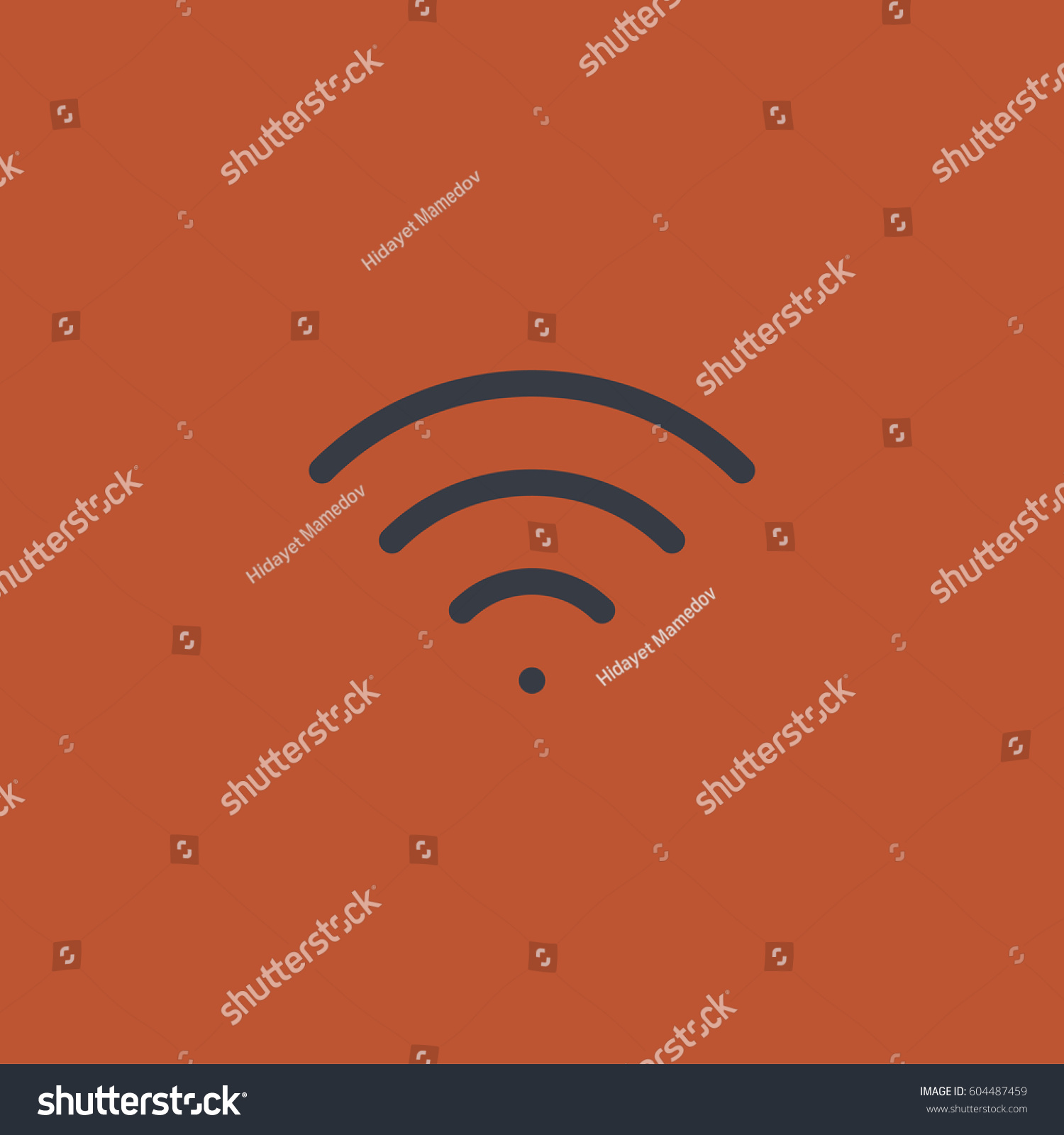 Wifi icon. Wireless sign vector #604487459