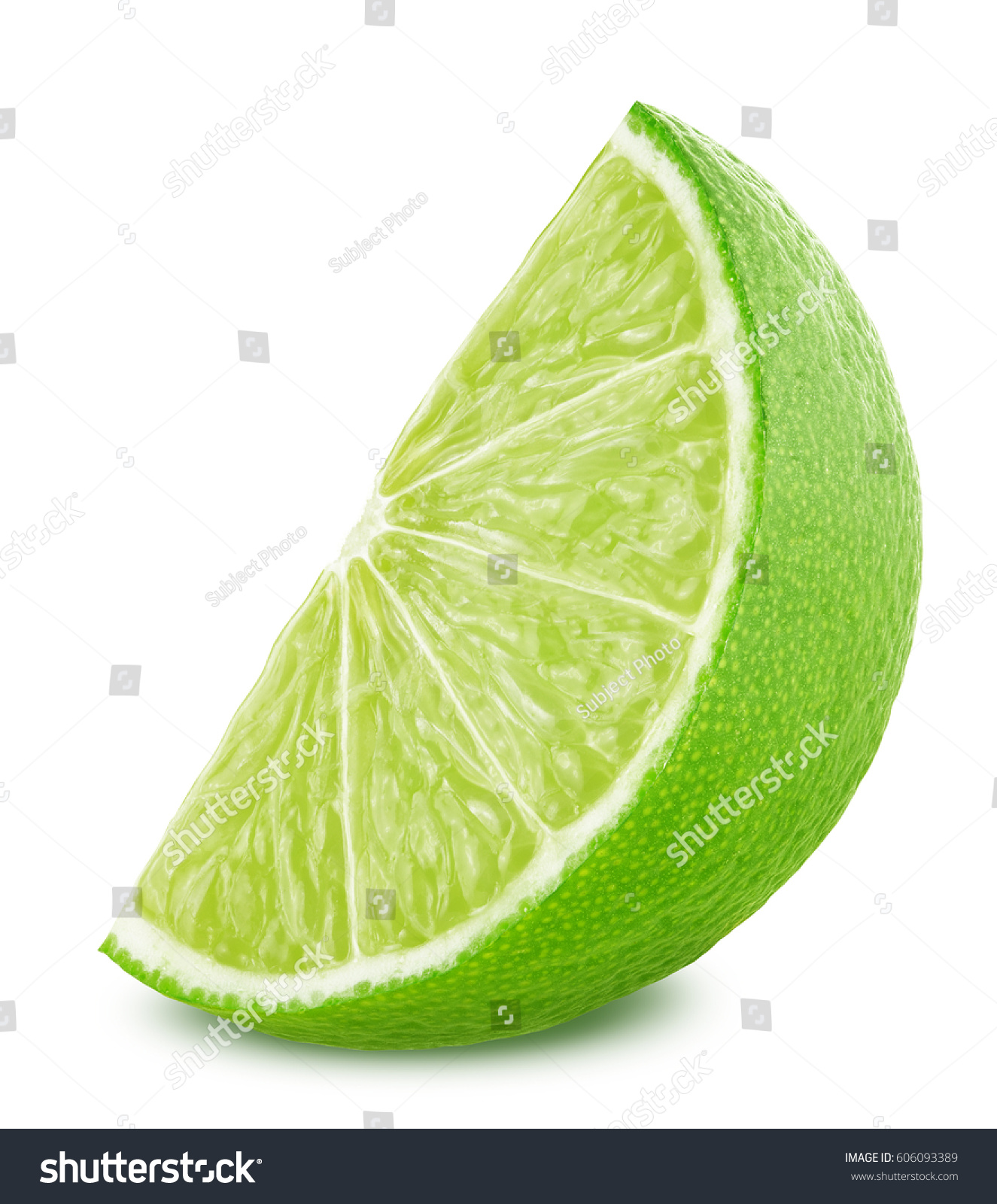 Slice of lime isolated on white background #606093389