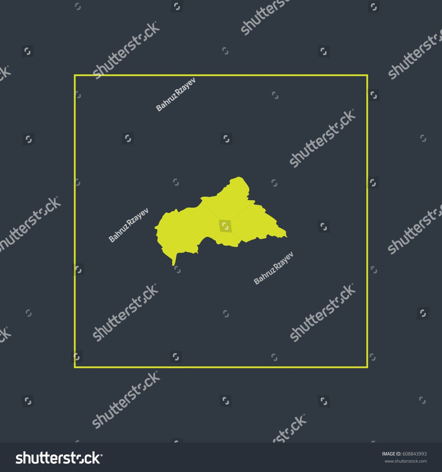Map Of Central African Republic Vector Royalty Free Stock Vector 608843993 8105