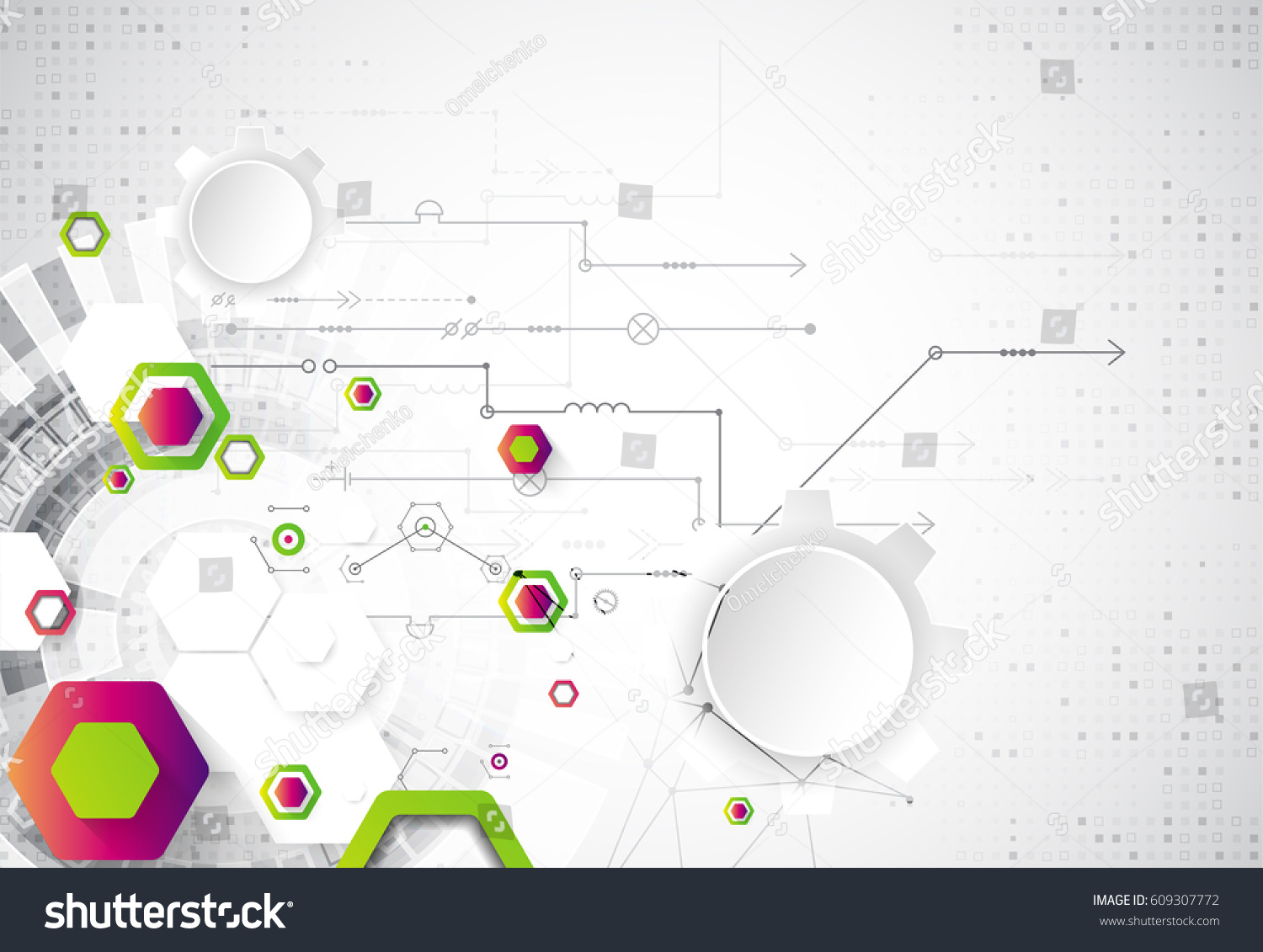 Abstract background. Science template, wallpaper or banner. Vector illustration. #609307772