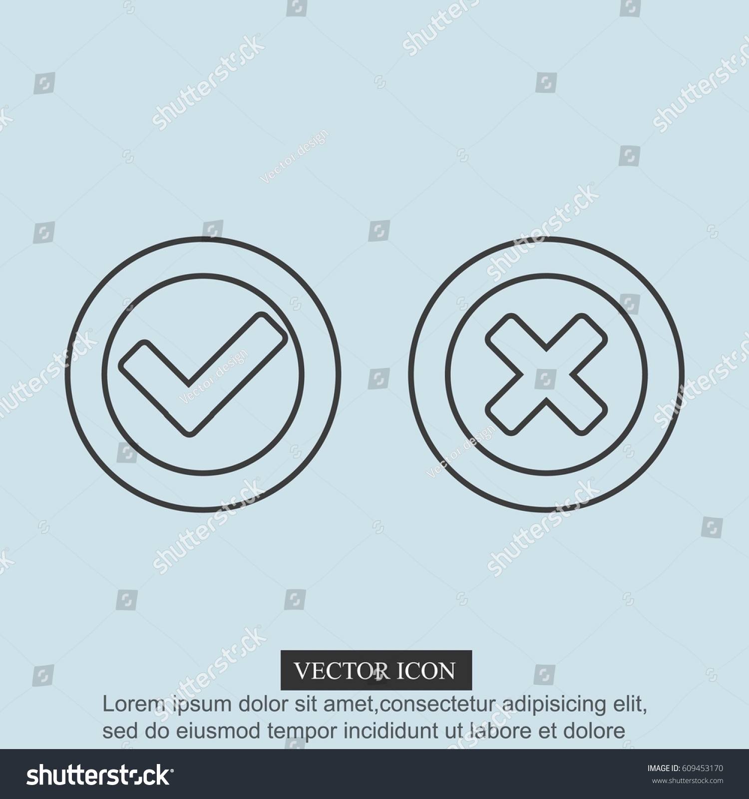 Check Mark And Cross Icons Royalty Free Stock Vector