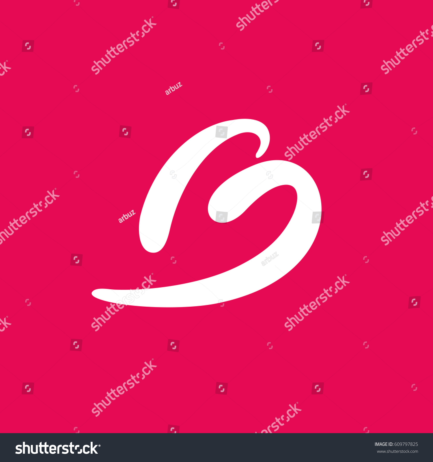 Letter B Heart Logo Icon Design Template - Royalty Free Stock Vector ...