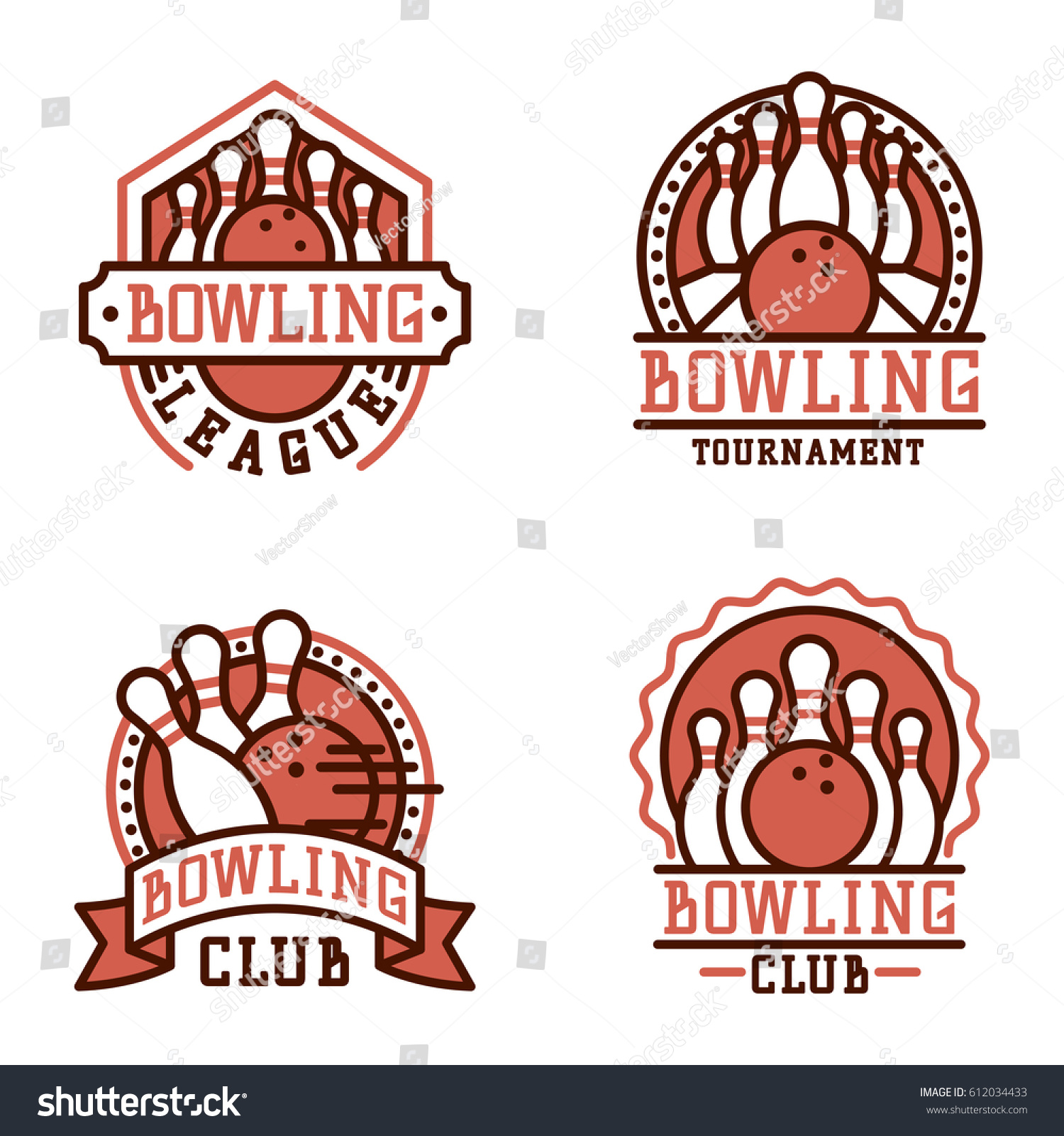 Vector bowling emblem and design element - Royalty Free Stock Vector ...