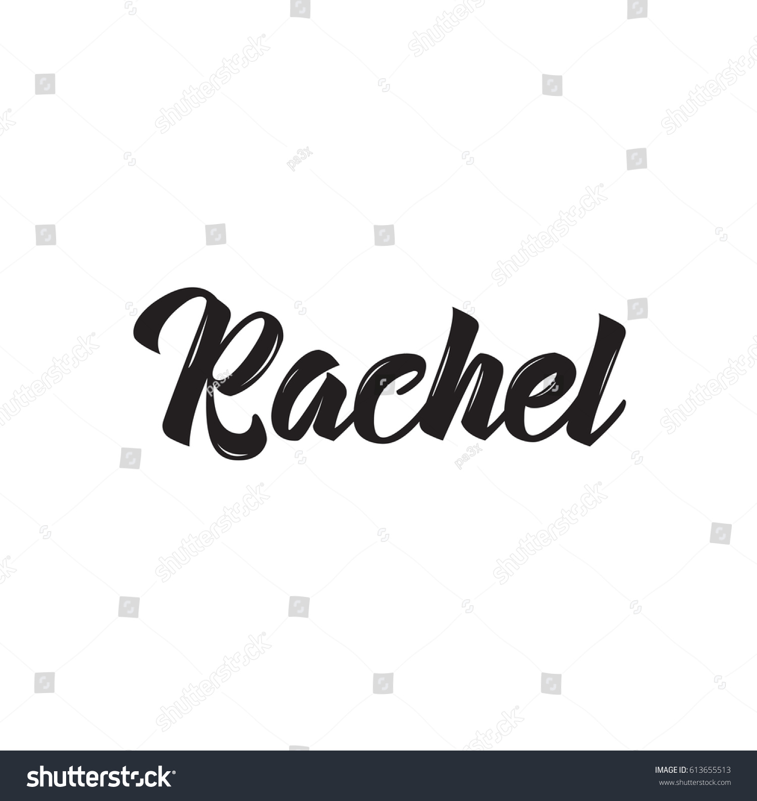 rachel, text design. Vector calligraphy. - Royalty Free Stock Vector ...