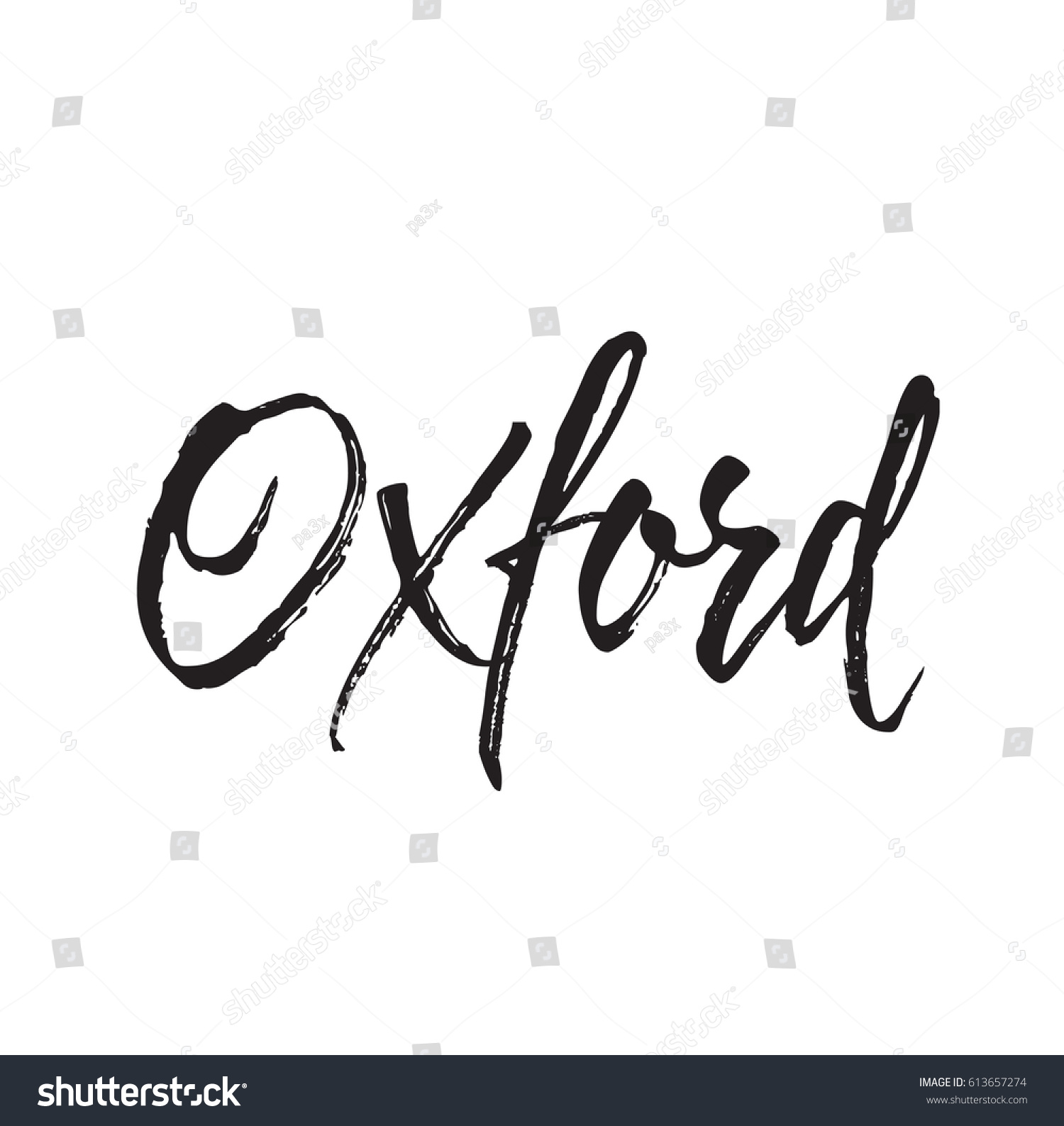 oxford, text design. Vector calligraphy. - Royalty Free Stock Vector ...