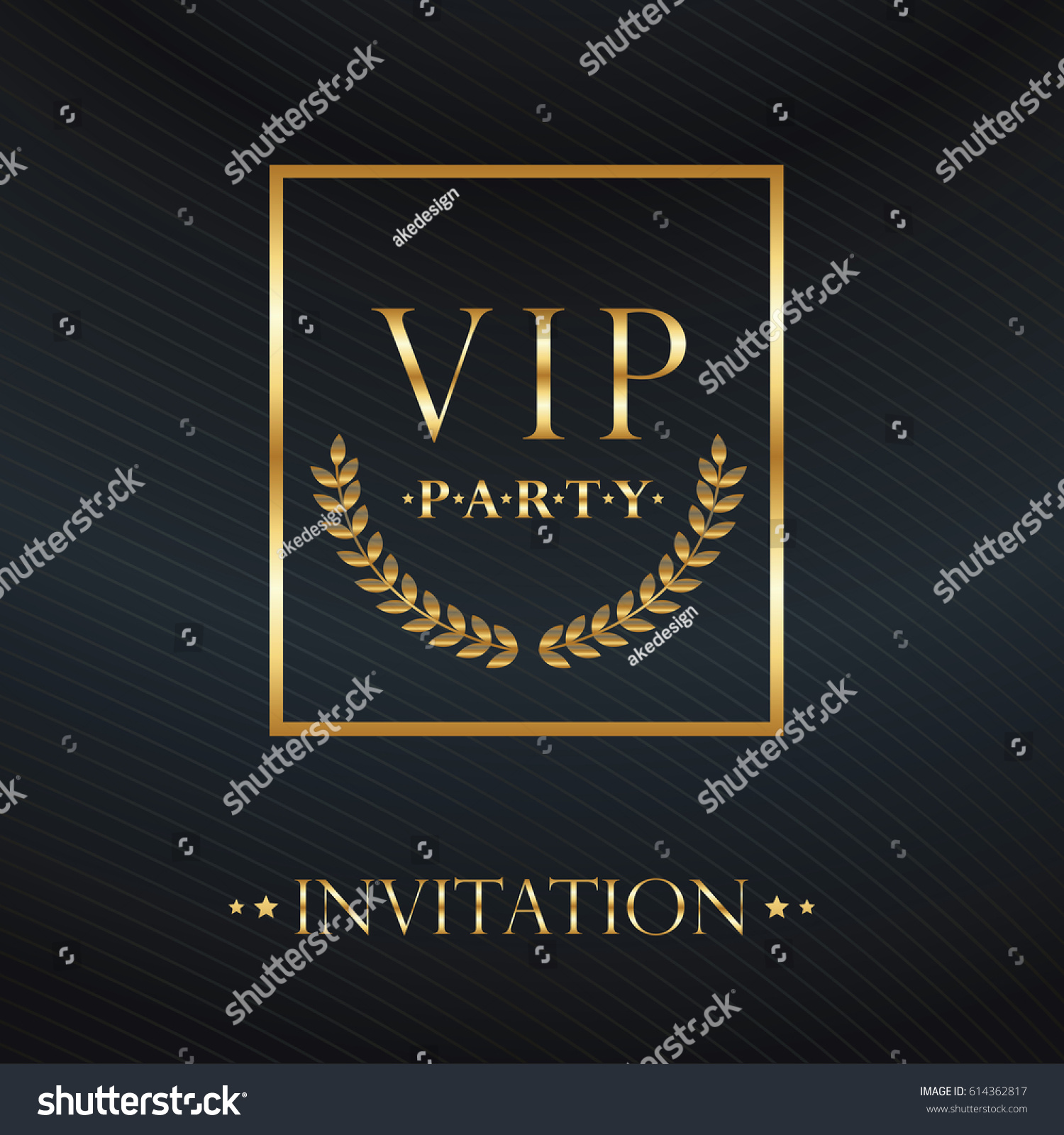 Vip Party Premium Invitation Card Poster Flyer Royalty Free Stock Vector 614362817