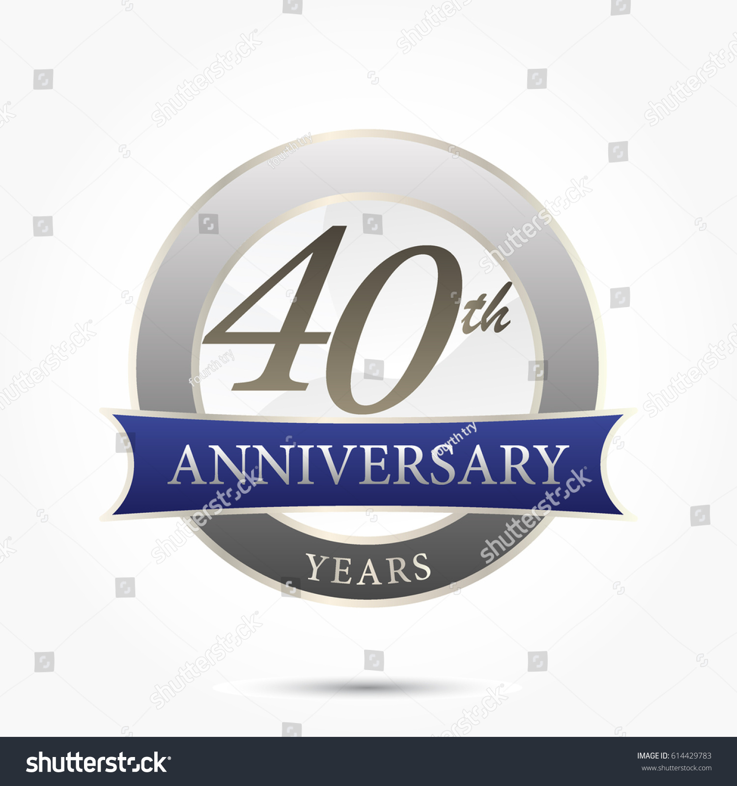 40th year anniversary logo vector isolated in - Royalty Free Stock ...