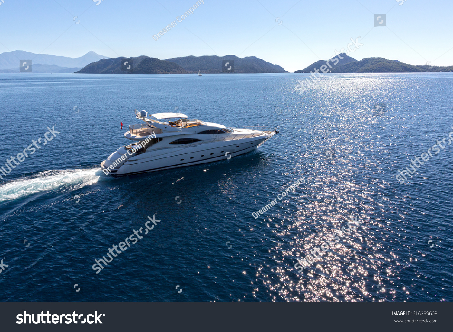 Luxury Yacht Aerial View #616299608