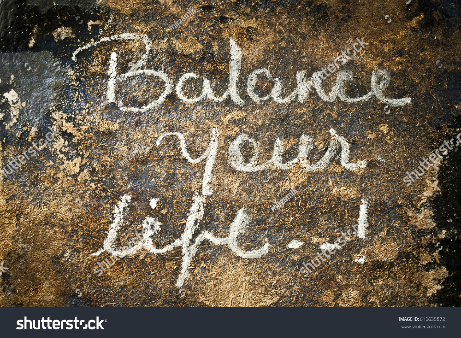 Balance Your Life written Text written on a surface. #616635872