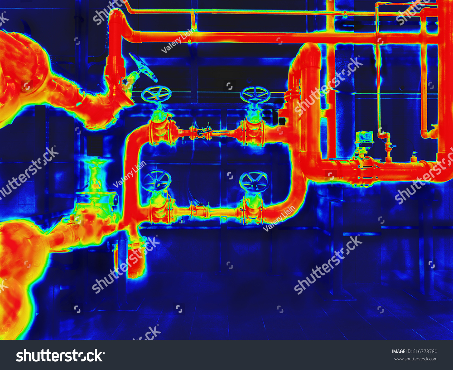 Thermogram imaging of the Engineering System. Colorful #616778780