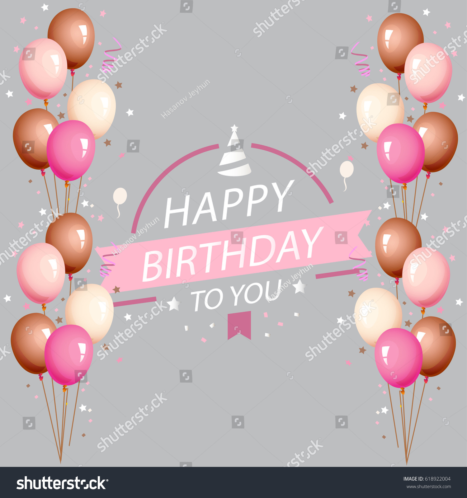 Happy birthday to you card Royalty Free Stock Vector 618922004